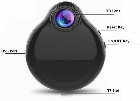محمولة عالية الوضوح 1080 بكسل واي فاي يمكن ارتداؤها سمعية ومرئية صغيرة DVR قلادة مسجل كاميرا تجسس قلادة الكاميرا مع رؤية ليلية كشف الحركة عن بعد مراقبة كاميرا الجسم المخفية in Kuwait