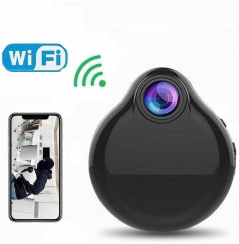 محمولة عالية الوضوح 1080 بكسل واي فاي يمكن ارتداؤها سمعية ومرئية صغيرة DVR قلادة مسجل كاميرا تجسس قلادة الكاميرا مع رؤية ليلية كشف الحركة عن بعد مراقبة كاميرا الجسم المخفية in Kuwait