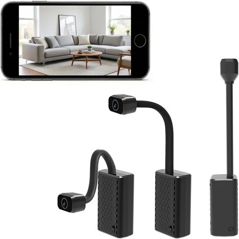 W-G2 Mini Goose-Neck Security Camera, Indoor Camera Wireless with Magnetic Mount, 2K HD, Color Night Vision, Built-in Hotspot & Battery, Motion Detection, Cloud Storage, Phone/PC Monitoring in Kuwait