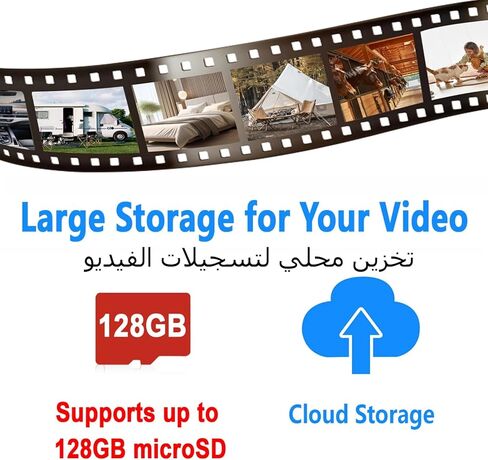 W-G2 Mini Goose-Neck Security Camera, Indoor Camera Wireless with Magnetic Mount, 2K HD, Color Night Vision, Built-in Hotspot & Battery, Motion Detection, Cloud Storage, Phone/PC Monitoring in Kuwait