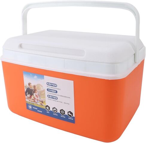 8L Insulated Portable Cooler, Leak Proof Ice Chest Lunch Box, Efficient Warm Cold Insulation Portable Hard Cooler Box Ice Cooler Insulated Portable Ice Chest Box for BBQ, Camping in Saudi Arabia