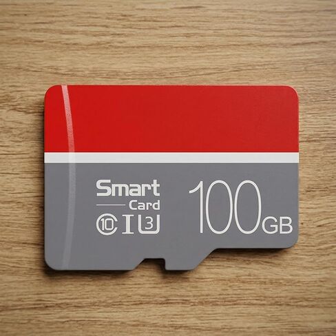 بطاقة ذاكرة MicroSD سعة 100 جيجابايت مع محول، A1، C10، U1، قراءة بسرعة 150 ميجابايت/ثانية لكاميرات Dashcams والهواتف اللوحية والكاميرات الأمنية، فيديو عالي الدقة بالكامل، رمادي in Saudi Arabia