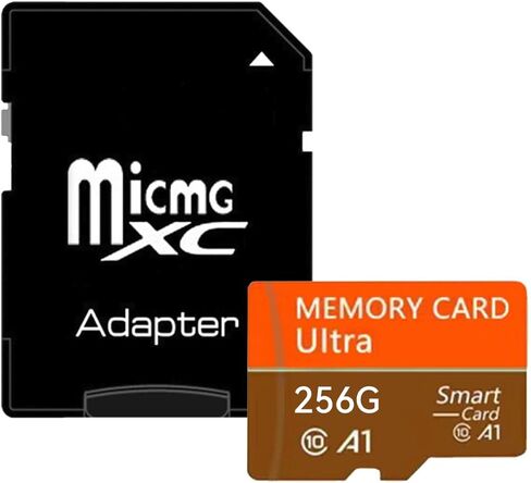 256GB Micro SD Card, Japanese Precision Manufacturing 4K Camera Pro, A2 V30 for Smartphone, Gopro, Action Cams, 4K UHD Video Recording, R/W up to 30 MB/s, with Adapter(Orange) in Saudi Arabia