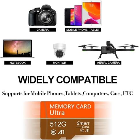 256GB Micro SD Card, Japanese Precision Manufacturing 4K Camera Pro, A2 V30 for Smartphone, Gopro, Action Cams, 4K UHD Video Recording, R/W up to 30 MB/s, with Adapter(Orange) in Saudi Arabia