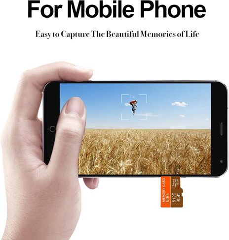 256GB Micro SD Card, Japanese Precision Manufacturing 4K Camera Pro, A2 V30 for Smartphone, Gopro, Action Cams, 4K UHD Video Recording, R/W up to 30 MB/s, with Adapter(Orange) in Saudi Arabia