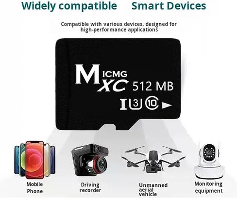 Multi-Function Micro SD Card with Adapter, 512MB Multiple Capacities Available, Designed for Small-File Storage Scenarios Such as MP3 Players, Old Phones, and Industrial Equipment(512MB) in Saudi Arabia
