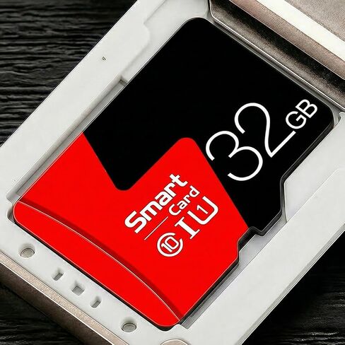 بطاقة Micro SD عالية السرعة مع محول، بطاقة TF سعة 32 جيجابايت لكاميرات الأمان والهواتف الذكية والأجهزة اللوحية والطائرات بدون طيار - U3، الفئة 10، A1، فيديو عالي الدقة (أسود) in Saudi Arabia