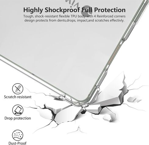 Aircawin Case for 6.13" Viwoods AiPaper Reader & AiPaper Reader Colour Mobile ePaper Case Clear 2025 Released,Shockproof Cover for Viwoods Aipaper E-Reader,Lightwheight Soft TPU Back Shell-Clear in Saudi Arabia