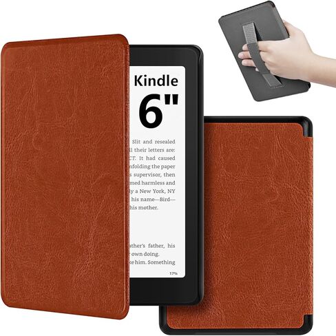 eReader Case for 6 Inch e-Reader 2024/2022 Cover 6" Ebook Reader, Lightweight Premium PU Leather Case Cover with Hand Strap, Auto Wake/Sleep for 6 inch Ebook Reader Case, Black in Saudi Arabia