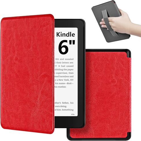 eReader Case for 6 Inch e-Reader 2024/2022 Cover 6" Ebook Reader, Lightweight Premium PU Leather Case Cover with Hand Strap, Auto Wake/Sleep for 6 inch Ebook Reader Case, Black in Saudi Arabia