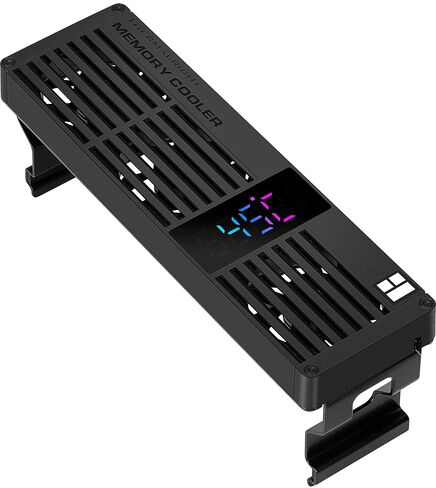 Thermalright MC-3 Digital Memory RAM Cooler, Triple 40mm PWM Fans, ARGB Display, 4500RPM, for DDR/DDR2/DDR3/DDR4/DDR5, Black (Black) in Saudi Arabia