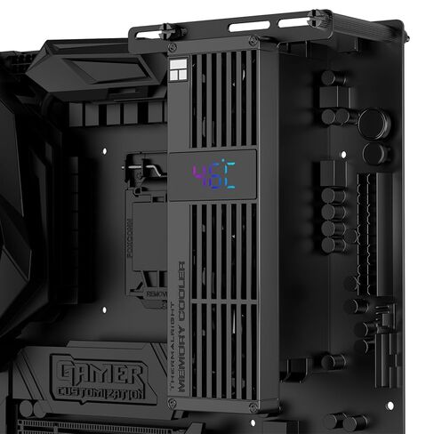 Thermalright MC-3 Digital Memory RAM Cooler, Triple 40mm PWM Fans, ARGB Display, 4500RPM, for DDR/DDR2/DDR3/DDR4/DDR5, Black (Black) in Saudi Arabia