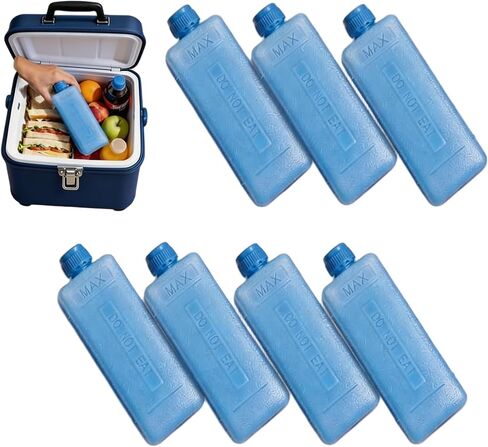 Ice Packs for Portable Air Conditioner, 8pcs Reusable Freezer Blocks for Coolers, Portable Ice Crystal Packs for Home, Office, Dorm, Camping, Picnics, and Outdoor Activities in Saudi Arabia