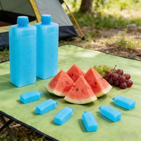 Ice Packs for Portable Air Conditioner, 8pcs Reusable Freezer Blocks for Coolers, Portable Ice Crystal Packs for Home, Office, Dorm, Camping, Picnics, and Outdoor Activities in Saudi Arabia
