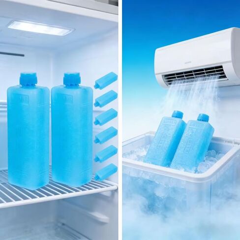 Ice Packs for Portable Air Conditioner, 8pcs Reusable Freezer Blocks for Coolers, Portable Ice Crystal Packs for Home, Office, Dorm, Camping, Picnics, and Outdoor Activities in Saudi Arabia