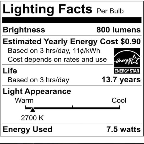 Ecosmart 60W LED أبيض ناعم عتيق A19 (60) in Kuwait