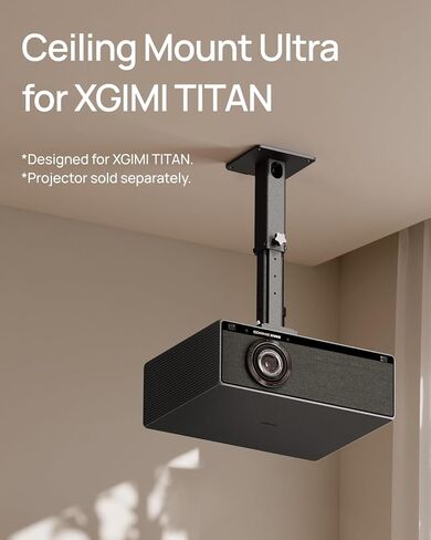 جهاز عرض XGIMI TITAN ثنائي الليزر 4K وحامل سقفي، درجة احترافية 5000 لومن، شريحة تصوير HEP 0.78 بوصة، تكبير بصري 1.2–1.8:1، نسبة تباين ديناميكية 5,000,000:1 in Saudi Arabia