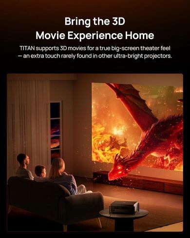 جهاز عرض XGIMI TITAN ثنائي الليزر 4K وحامل سقفي، درجة احترافية 5000 لومن، شريحة تصوير HEP 0.78 بوصة، تكبير بصري 1.2–1.8:1، نسبة تباين ديناميكية 5,000,000:1 in Saudi Arabia