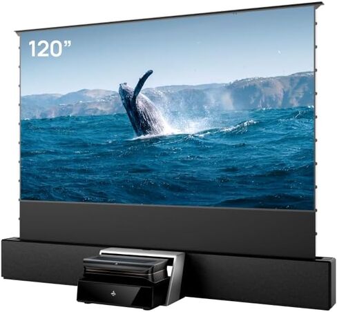AWOL VISION LTV-3000Pro with 120" Motorized ALR Floor Rising Screen Bundle, Dolby Vision & Atmos, HDR10+, UST Laser TV Home Theater Projector with 120'' Station in Saudi Arabia