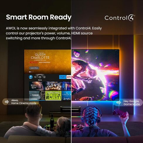 AWOL VISION LTV-3000Pro with 120" Motorized ALR Floor Rising Screen Bundle, Dolby Vision & Atmos, HDR10+, UST Laser TV Home Theater Projector with 120'' Station in Saudi Arabia