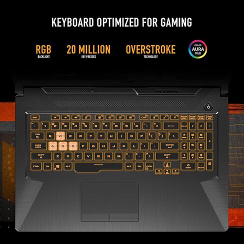 ASUS TUF Gaming A17 (2023) Gaming Laptop, 17.3" FHD 144Hz IPS-Level Display, NVIDIA® GeForce RTX™ 2050, AMD® Ryzen™ 5 7535HS, 86GB DDR5, 512GB PCIe Gen4 SSD, Wi-Fi 6, Windows 11, FA706NF-RS51 in Saudi Arabia