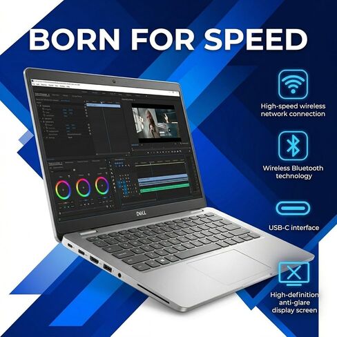 كمبيوتر محمول Dell 5420 Latitude شاشة لمس FHD مقاس 14 بوصة (1920 × 1080) كمبيوتر محمول، الجيل الحادي عشر Intel Core i7-1185G7، ذاكرة وصول عشوائي 16 جيجابايت، 512 ميجابايت M.2-NVMe، Thunderbolt، HDMI، نوع C، كاميرا ويب، Windows 11 Pro (متجدد) in Saudi Arabia