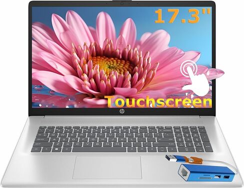 HP Pavilion 17.3" Laptop Touchscreen, Intel 8-Cores i3 Processor, 16GB DDR4 RAM, 1TB PCIe SSD, Windows 11 Home, Business Laptop for Work & Home Students, AI Copilot, Number Pad, Lifetime Office 365 in Saudi Arabia