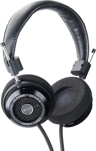 سماعات رأس GRADO Classic Series SR325 مفتوحة من الخلف - سلكية، فوق الأذن، غلاف من الألومنيوم، صوت مفصل، الاستماع المنزلي in Kuwait
