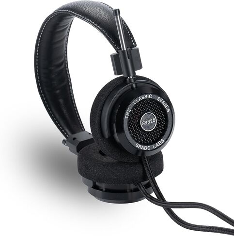 سماعات رأس GRADO Classic Series SR325 مفتوحة من الخلف - سلكية، فوق الأذن، غلاف من الألومنيوم، صوت مفصل، الاستماع المنزلي in Kuwait