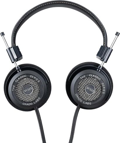سماعات رأس GRADO Classic Series SR325 مفتوحة من الخلف - سلكية، فوق الأذن، غلاف من الألومنيوم، صوت مفصل، الاستماع المنزلي in Kuwait