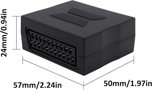 SCART Coupler Adapter 21Pin Scart Female to Female Sockets Joint Connector for PC TV DVDs -2pcs in Saudi Arabia