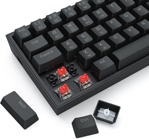Redragon S144 Gaming Keyboard & Mouse Combo, 60% K617 Tri-Mode Wireless RGB Mechanical Keyboard and 7200 DPI Wireless Gaming Mouse Bundle, Convenient Shared Dongle in Saudi Arabia