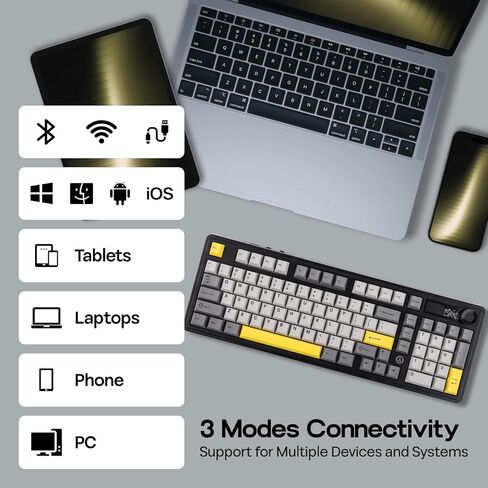 MechLands AJAZZ AK980 96% Gaming Keyboard with AJ199 Lightweight Gaming Mouse with Carbon Fiber Shell in Saudi Arabia