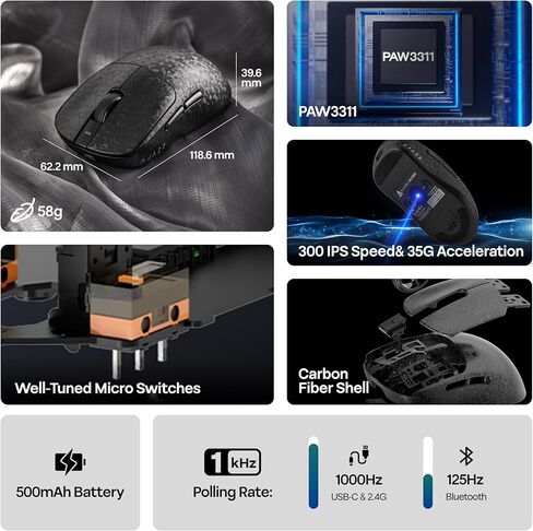 MechLands AJAZZ AK980 96% Gaming Keyboard with AJ199 Lightweight Gaming Mouse with Carbon Fiber Shell in Saudi Arabia