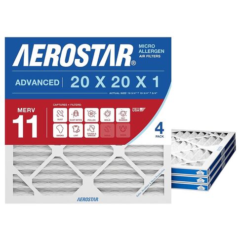 فلتر الهواء المطوي Aerostar MERV 20x20x1 20x20x1 MERV 11 4 in Saudi Arabia