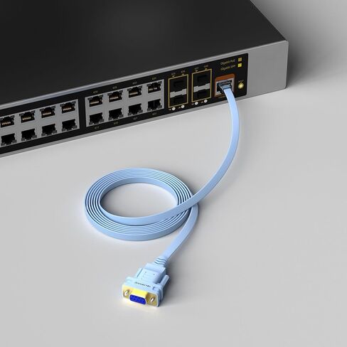 كابل وحدة التحكم DB9 إلى RJ45، متوافق مع إدارة أجهزة Cisco، منفذ RS232 أنثى تسلسلي 6FT 9-pin DB9 إلى RJ45 in Kuwait