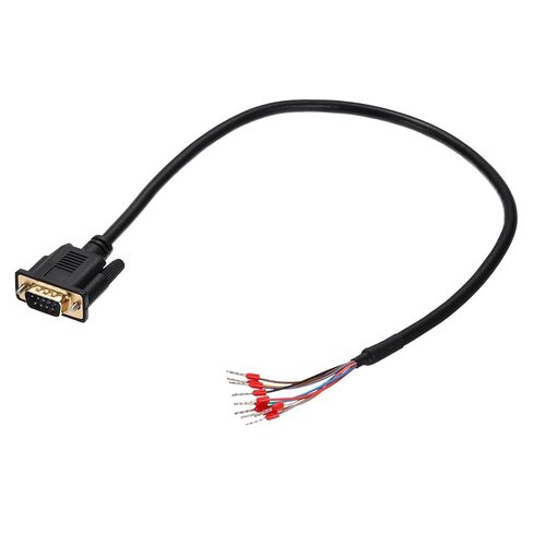 Generic DB9 RS232 Serial Cable, 26AWG DB9 Male to Bare Wire with 9 Wiring Terminals, RS232 Extension Double Shielded Cable 1.64 ft in Saudi Arabia