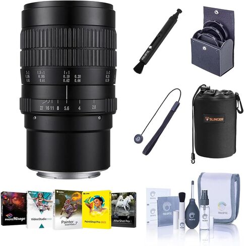 Venus Laowa 60mm f/2.8 2X Ultra Macro Lens for Sony E, Bundle with ProOptic 62mm Filter Kit, Cleaning, Software, Cap Tether, Cleaner in Saudi Arabia