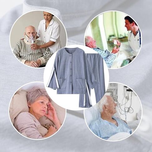 Unisex Post-Operative Snap-on Clothing for The Disabled,Hospital Patient Gowns,Bedridden Patient Clothing,Warmth,Home Care in Saudi Arabia