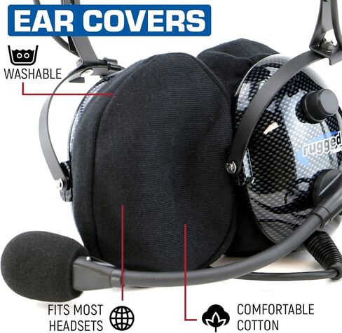 Rugged Radios Cloth Ear Covers for Aviation Pilot Headset Universal Fit with Kore Avcomm David Clark and Racing Radios Headsets in Saudi Arabia