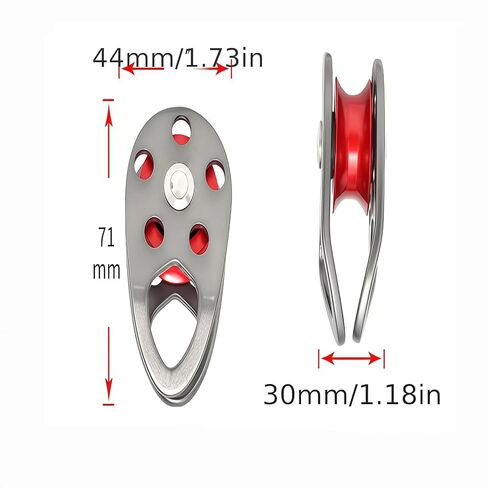 1PCS Heavy-Duty Single Pulley Block, High-Strength Wear-Resistant Metal Lifting Pulley, Sturdy & Durable for Lifting, Hoisting & Industrial Applications, Red Accent Lifting Equipment in Saudi Arabia
