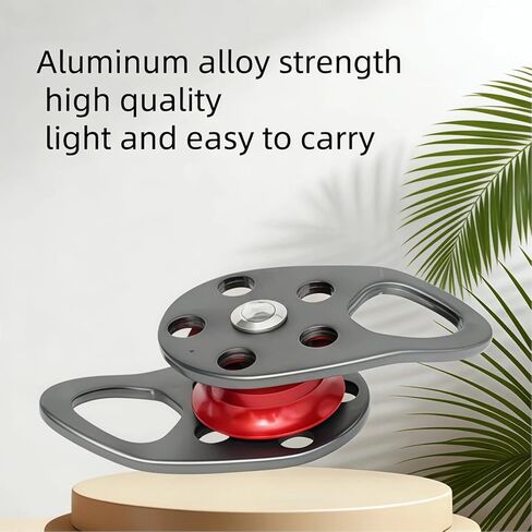 1PCS Heavy-Duty Single Pulley Block, High-Strength Wear-Resistant Metal Lifting Pulley, Sturdy & Durable for Lifting, Hoisting & Industrial Applications, Red Accent Lifting Equipment in Saudi Arabia