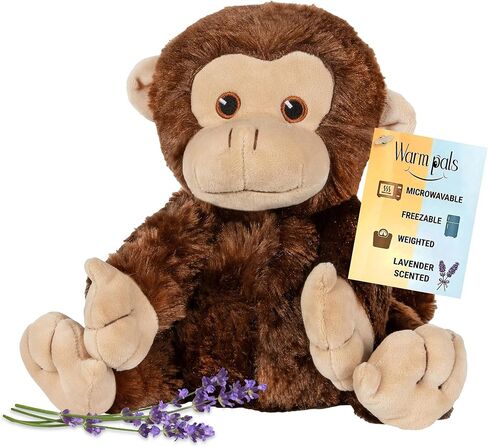 Warm Pals - Marvin The Monkey - 1.5lbs - Cozy Microwavable Lavender Scented Plush Toys - Heated Stuffed Animal - Heatable Coolable Bedtime Comfort Plushie in Saudi Arabia