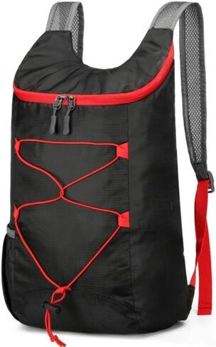 Hiking Backpack 15.35x10.63x5.51in – Nylon Daypack for Camping & Outdoor Sports, Lightweight Foldable Design(Grey) in Saudi Arabia