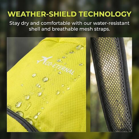 2026 New Model Folding Backpack for Hiking Nylon Unisex Waterproof Climbing Bag Camping Bag Travel Bag Lightweight Yellow in Saudi Arabia