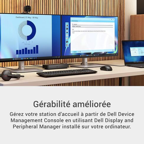 Dell Pro Dock WD25 - USB Type-C with DP Alt Mode Connector, DisplayPort/HDMI/USB 3.2 Gen2 Connectivity, Up to 100-Watt Power delivery - Black (Renewed) in Saudi Arabia