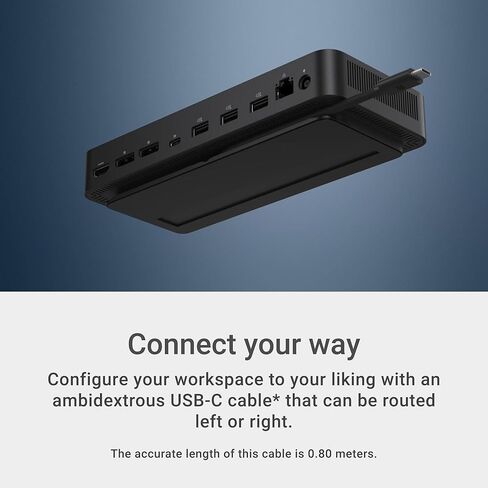 Dell Pro Dock WD25 - USB Type-C with DP Alt Mode Connector, DisplayPort/HDMI/USB 3.2 Gen2 Connectivity, Up to 100-Watt Power delivery - Black (Renewed) in Saudi Arabia