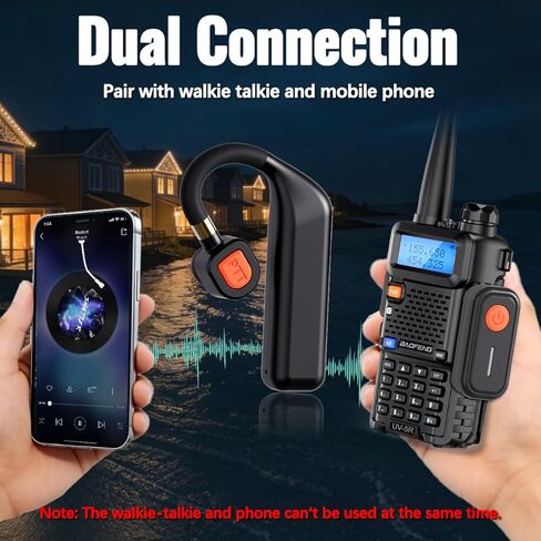 Walkie Talkies Wireless Earpiece with PTT Noise Cancelling 2-Pin K Port Speaker Mic Headset for Ham Radios Baofeng UV-5R Mini 5RM BF-F8HP PRO DM32 AR-152 Pro GM-15Pro UV-5G Plus UV-32 GM21 in Saudi Arabia
