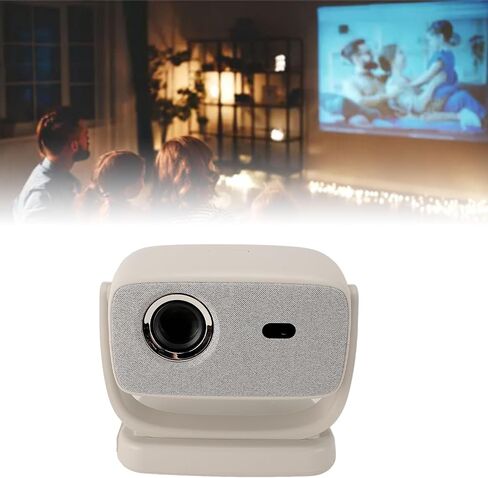 4K Projector with Wi Fi and Bluetooth, 180° Rotating Movie Projector, Portable Projector with 300 ANSI, Outdoor Projector for Phone PC TV Stick DVD USB HDMI (US Plug) in Saudi Arabia