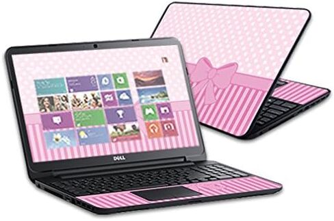 غلاف MightySkins متوافق مع الكمبيوتر المحمول Dell Inspiron 17 3721 مقاس 17 بوصة (تم إصداره عام 2013) غلاف لاصق هدية باللون الوردي in Saudi Arabia